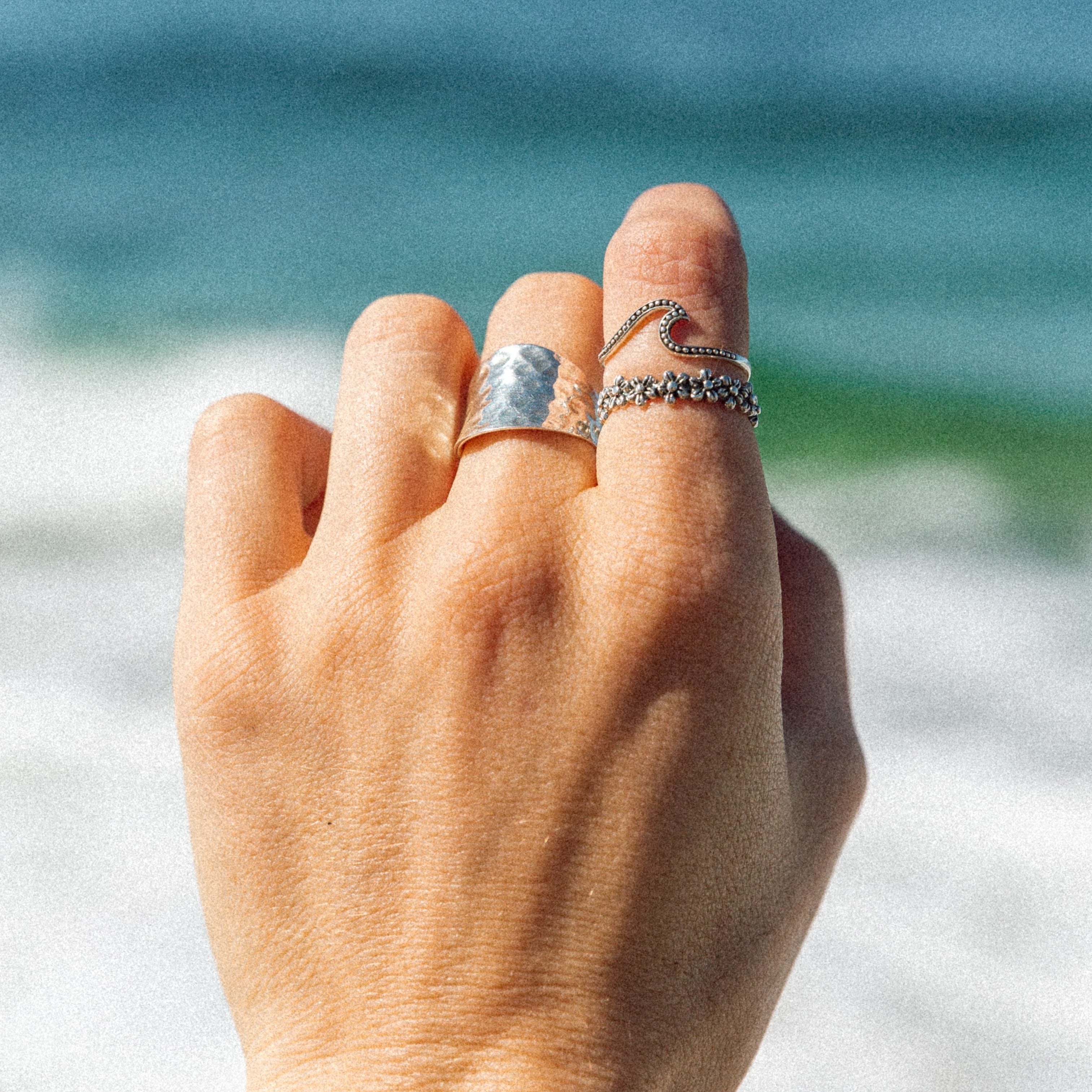 Hammered Ring - Sterling Silver